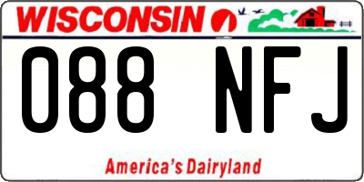 WI license plate 088NFJ