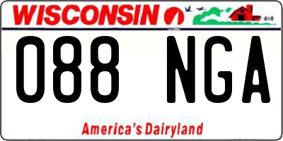WI license plate 088NGA
