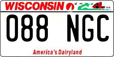 WI license plate 088NGC