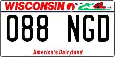 WI license plate 088NGD