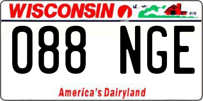 WI license plate 088NGE