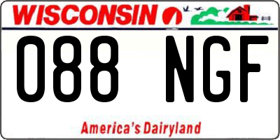 WI license plate 088NGF