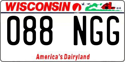 WI license plate 088NGG