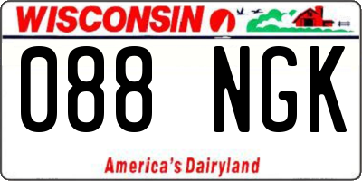 WI license plate 088NGK