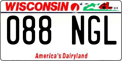 WI license plate 088NGL