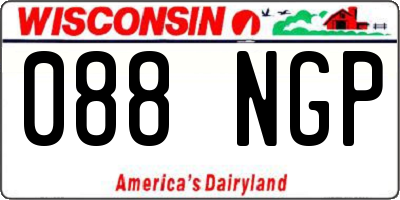 WI license plate 088NGP