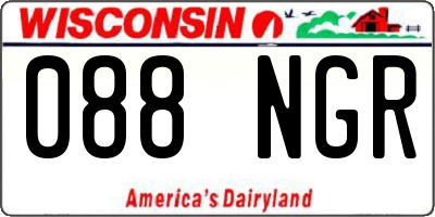 WI license plate 088NGR