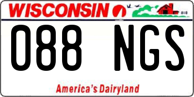 WI license plate 088NGS