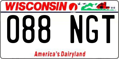 WI license plate 088NGT
