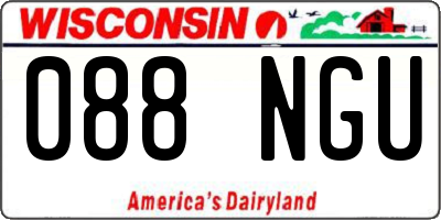 WI license plate 088NGU