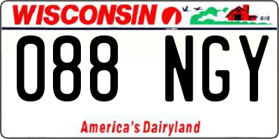 WI license plate 088NGY