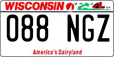 WI license plate 088NGZ