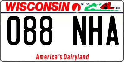 WI license plate 088NHA