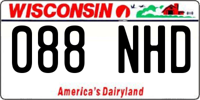 WI license plate 088NHD