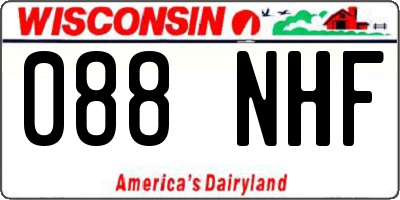WI license plate 088NHF