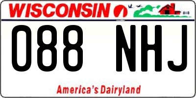 WI license plate 088NHJ