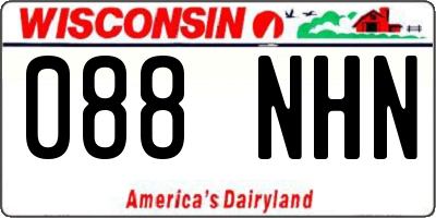 WI license plate 088NHN