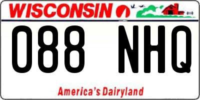 WI license plate 088NHQ