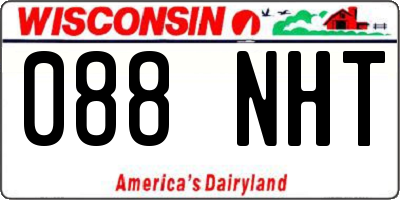 WI license plate 088NHT