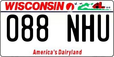 WI license plate 088NHU