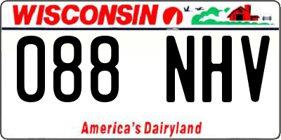 WI license plate 088NHV