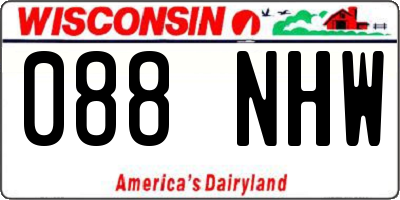 WI license plate 088NHW