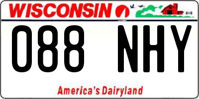 WI license plate 088NHY