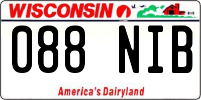 WI license plate 088NIB