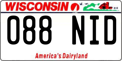 WI license plate 088NID