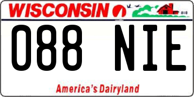 WI license plate 088NIE