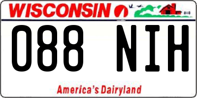 WI license plate 088NIH