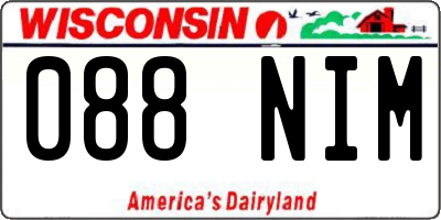 WI license plate 088NIM