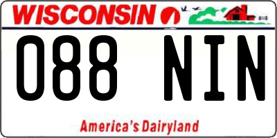 WI license plate 088NIN