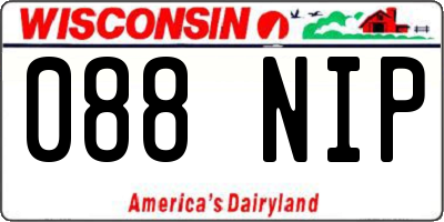 WI license plate 088NIP