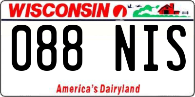 WI license plate 088NIS