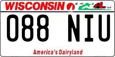 WI license plate 088NIU