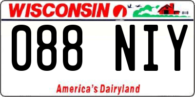 WI license plate 088NIY