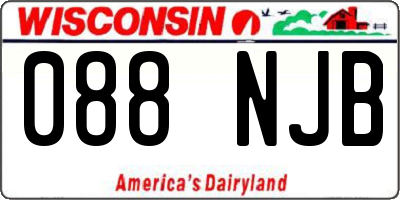 WI license plate 088NJB