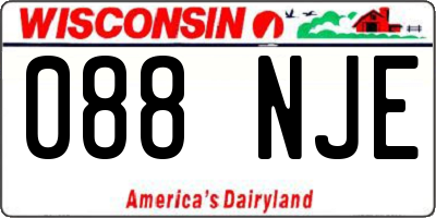 WI license plate 088NJE