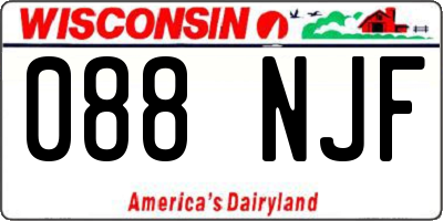 WI license plate 088NJF