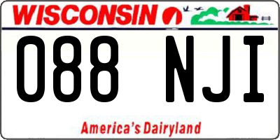 WI license plate 088NJI