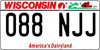 WI license plate 088NJJ