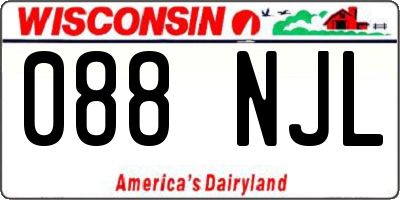 WI license plate 088NJL
