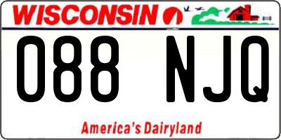 WI license plate 088NJQ