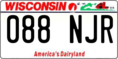 WI license plate 088NJR