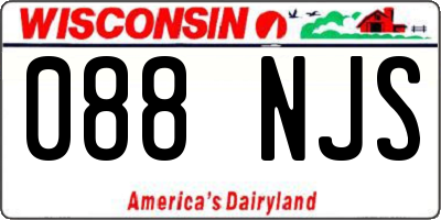 WI license plate 088NJS