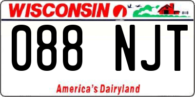 WI license plate 088NJT