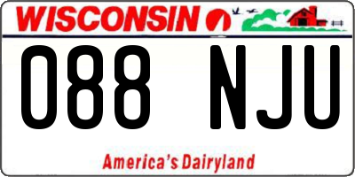 WI license plate 088NJU