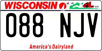 WI license plate 088NJV