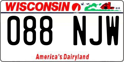 WI license plate 088NJW